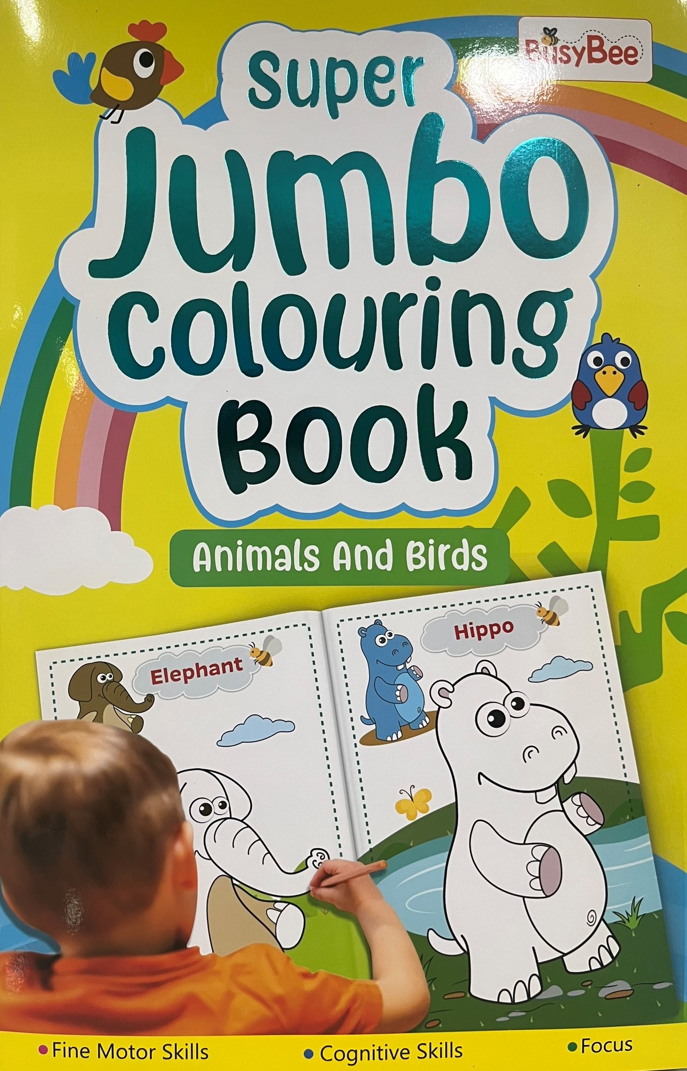 Super Jumbo Colouring Book - Animals and Birds (Sách tô màu khổ lớn - Động vật và Chim)